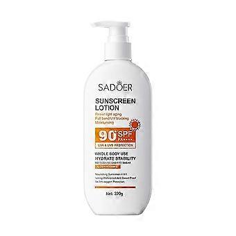 Super 220ml Aloe+Vitamin E Body And Face Sunscreen Lotion SPF 90 PA++++Whole Body Use Protect + Hydrate Moisturizing