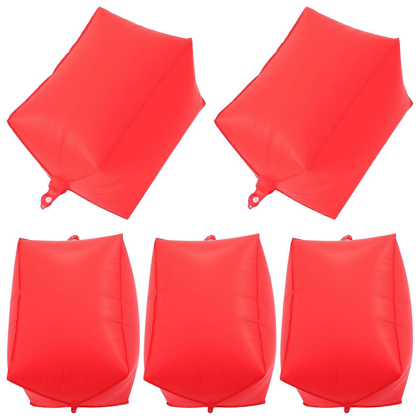 Inflatable Red Balloons Writable Decorative Party Decorations 5Pcs