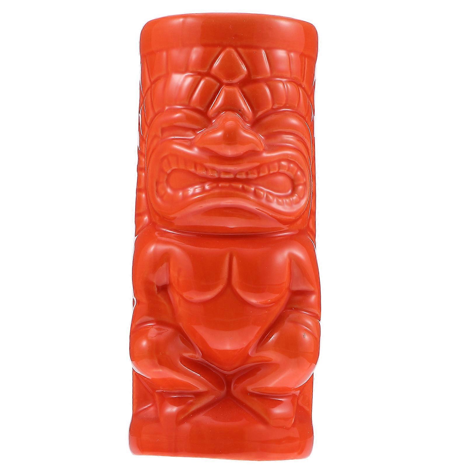 Orange Ceramic Cocktail Cup for Storage 1Pcs Practical Creative Wine Cup