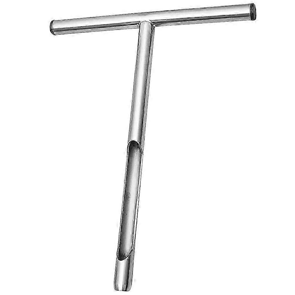 Silver Soil Sampler Probe Stainless Steel T-Handle Soil Sample Probe