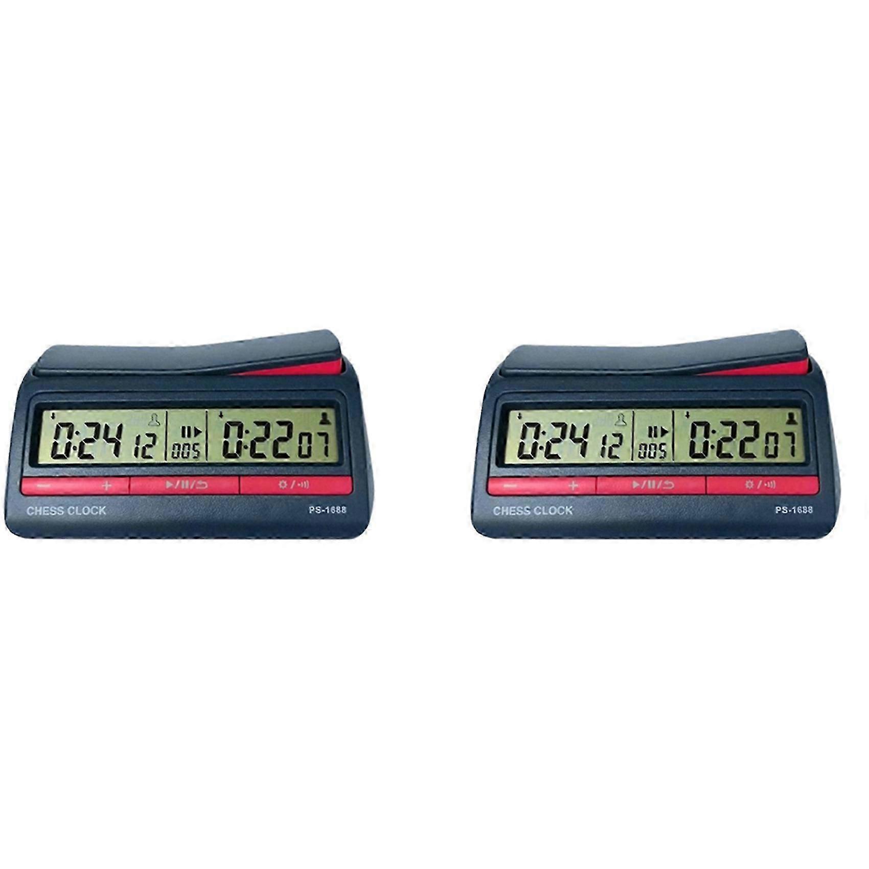 2X Professional Advanced Chess Digital Timer Chess Clock Count Up Down Board Game Clock PS-