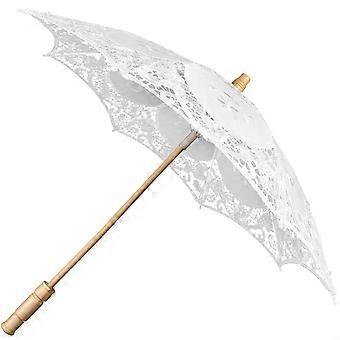 Bridal Lace Umbrella for Wedding Decoration 1 Piece Elegant Embroidery Parasol
