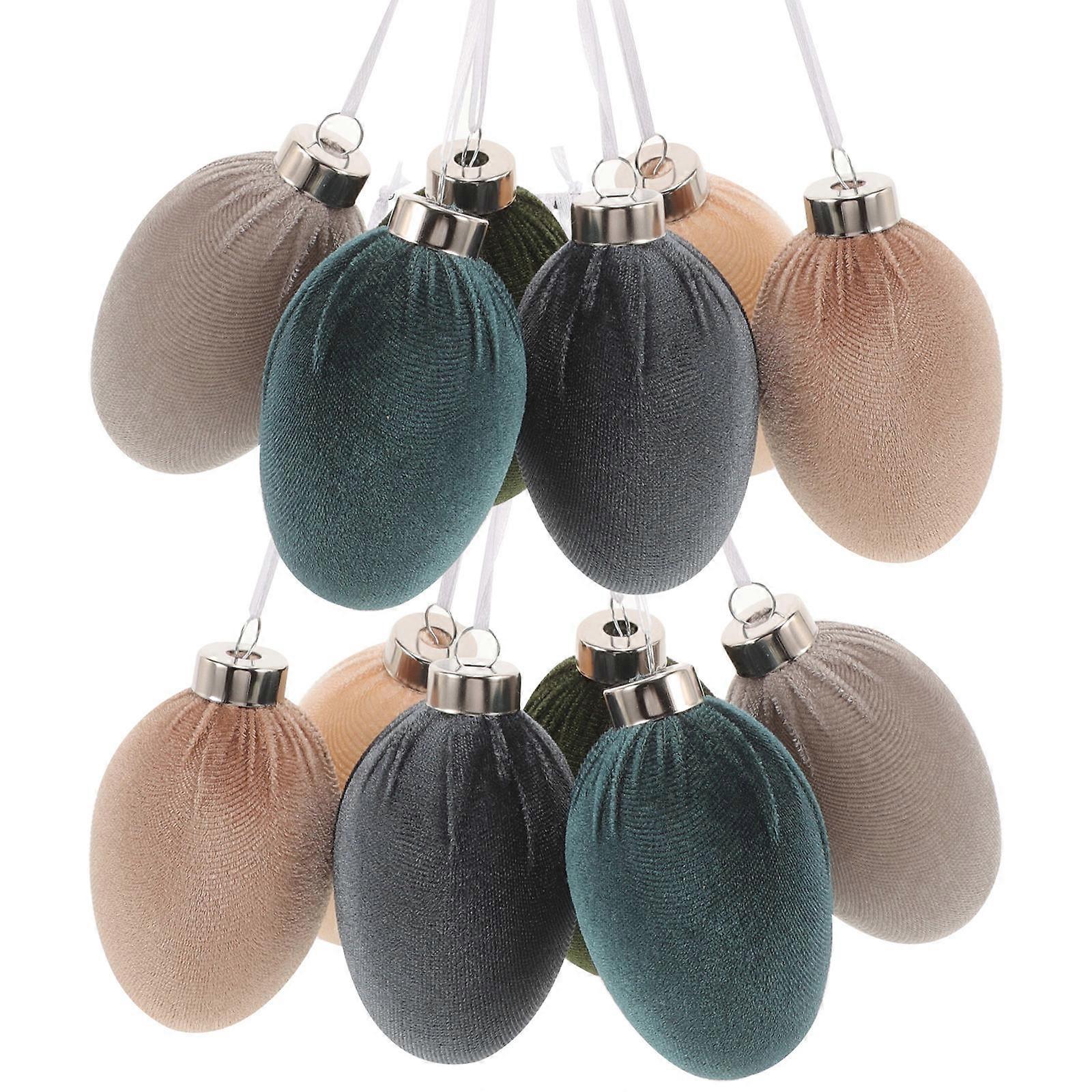 12pcs Easter Egg Hanging Ornaments Easter Hanging Pendants for Easter Tree Decoration