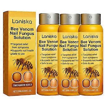 Solución antifúngica con veneno de abeja (3x) - Tratamiento nutritivo antifúngico para el crecimiento saludable de uñas de manos y pies para hombres y mujeres.
