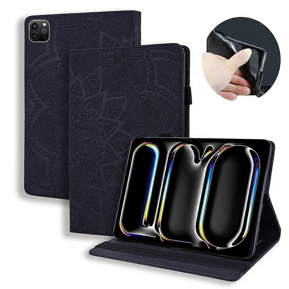 Embossed Leather Tablet Case For iPad Pro 11 2024