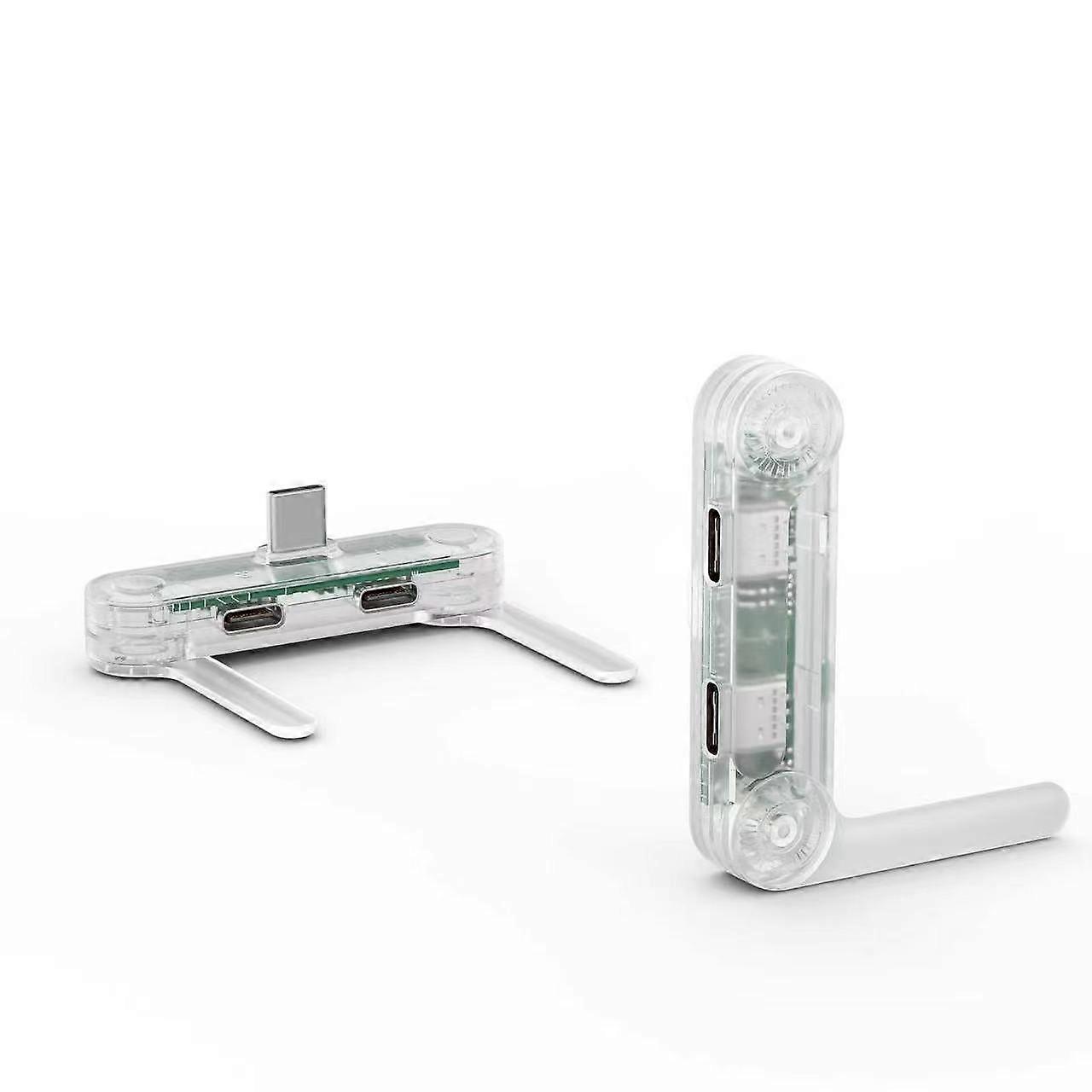 Type C 2 In 1 Audio Charging Splitter With Phone Bracket