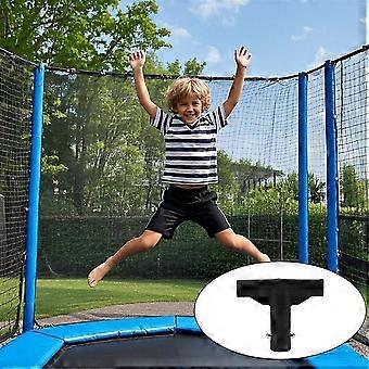 6-Pack Trampoline Pole Covers, T-Tube Connectors with U-Shaped Design, Durable Plastic for Safety Net, Easy Install Outdoor Accessories, Black
