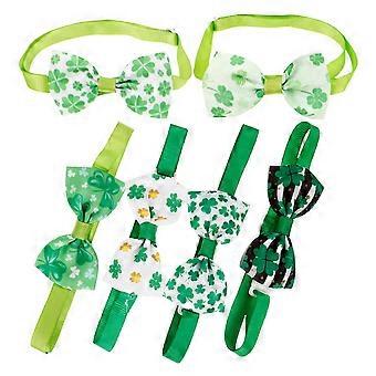 6 Stück irisches Dekor Festival Schleifenhalsband St. Patrick's Hund Haustierkrawatte St. Patrick S Day Haustierhalsband