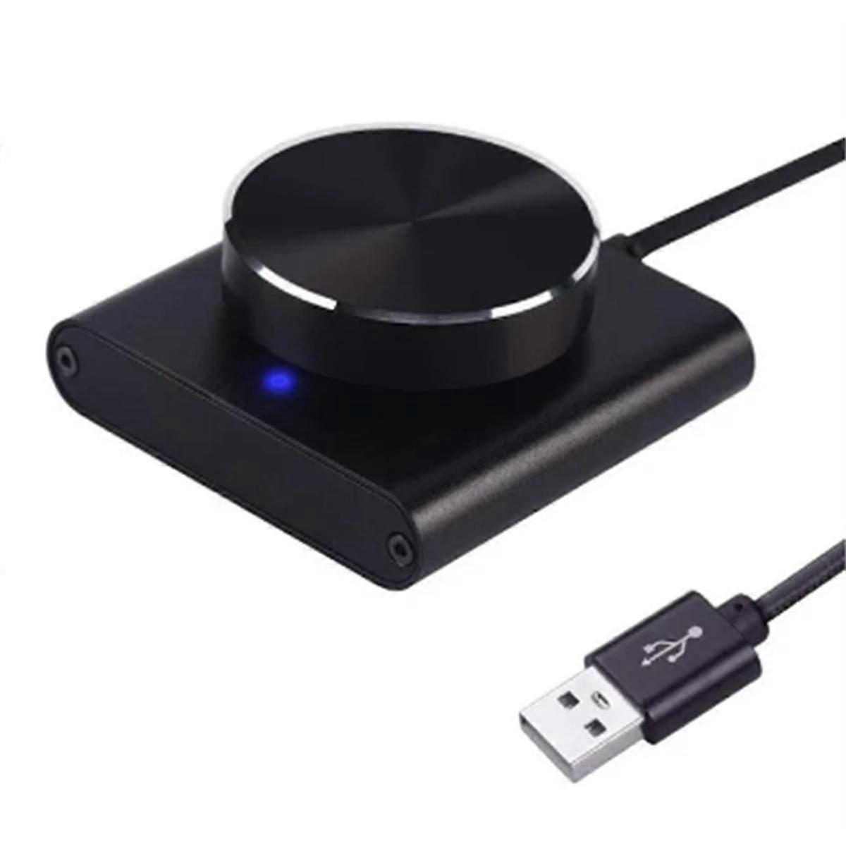 USB Volume Control Lossless PC Computer Speaker Volume Controller Knob Adjuster Digital Control with One Key Mute