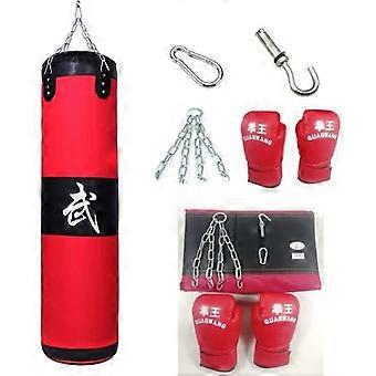 Boxsack - TRESOR - Kickbox-Kit - 1m - Handschuhe inklusive - 25cm Kette