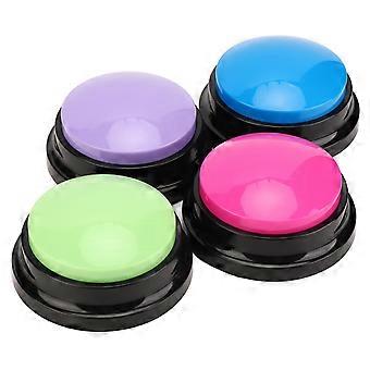 4 Pcs Recordable Talking Buttons Multifunctional 30S Dog Communication Buttons for Dogs Cats Pets