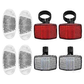 8pcs Bicycle Reflector Set Bike Reflectors Front And Back, Bicycle Wheel Spoke Reflectors Bracket, Cycling Reflectors, Bike Accessories For Mountain B