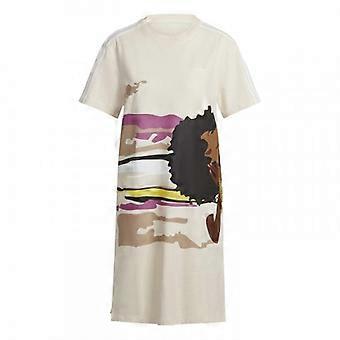 Adidas Damen-T-Shirt-Kleid mit Grafikprint und Rundhalsausschnitt