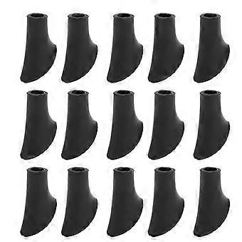 Universal 15Pcs Trekking Pole Tip Protectors Walking Stick Feet Cover NonSlip Pad Alpenstocks Accessory