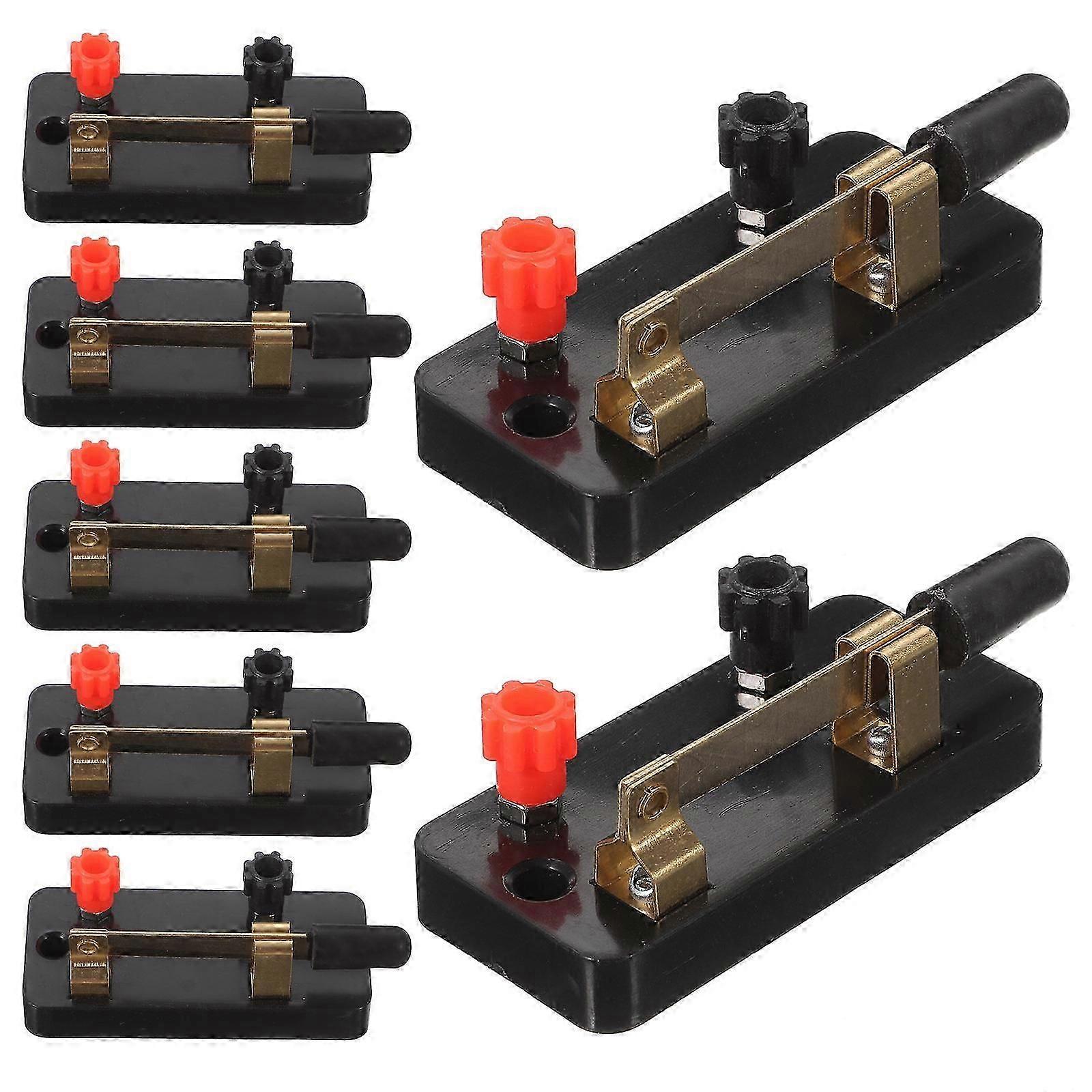 Single Pole Single Throw Switch for Physics Labs Experiment 10Pcs Black Plastic Copper