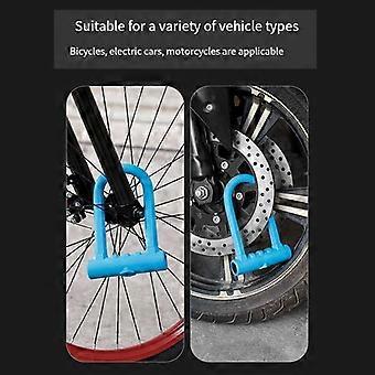 Compatible with 1 black alloy steel bicycle U-shaped silicone lock safety padlock electric vehicle double-opening thickened and hardened