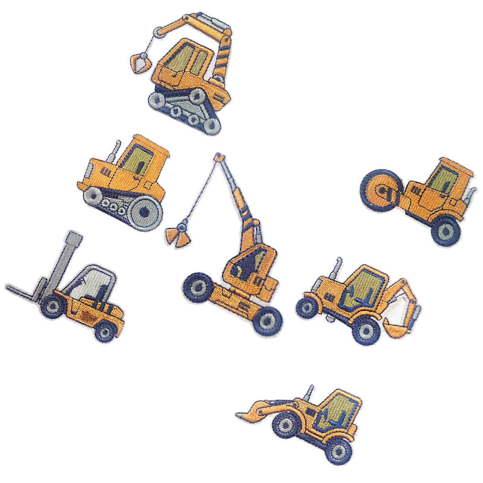 7pcs Engineering Car Shape Embroidery Patch Clothes Patch Clothing Accessories