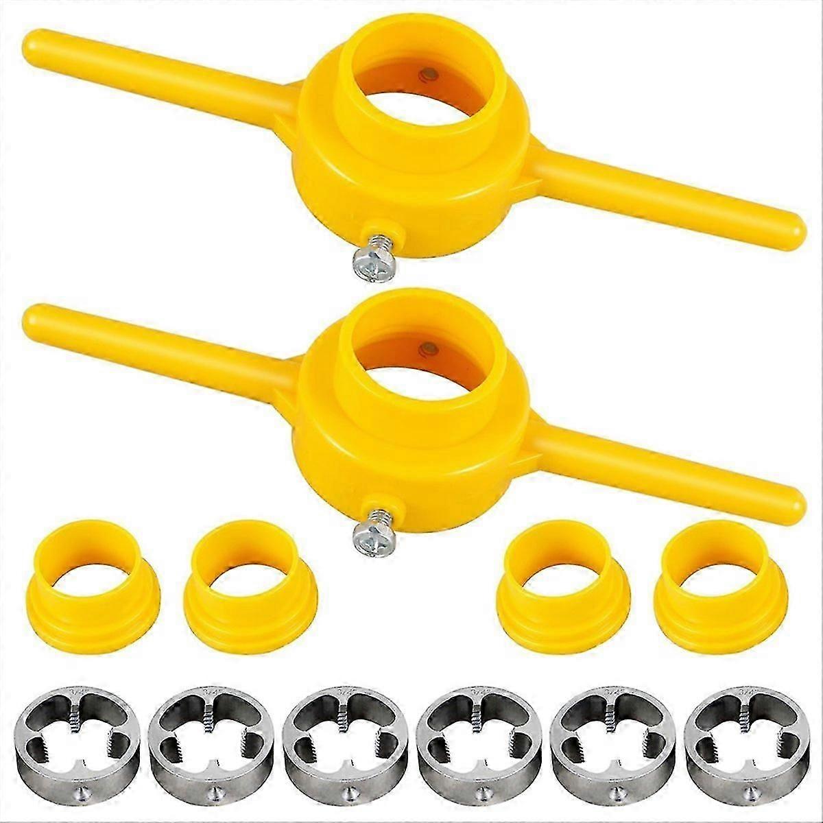 12Pcs PVC Thread Maker Tool, Pipe Threader Plumbing Tool Kit