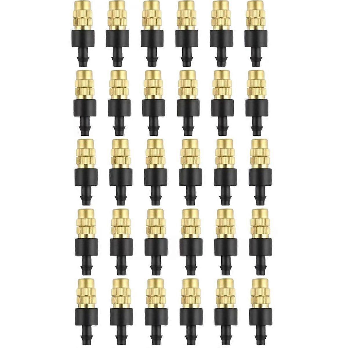 30 Pack Drip Irrigation Spray Emitters, Adjustable Atomizing Cooling Nozzle