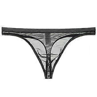 Men's See-Through Mesh G-String Low Waist Underwear Nylon Anti-Septic