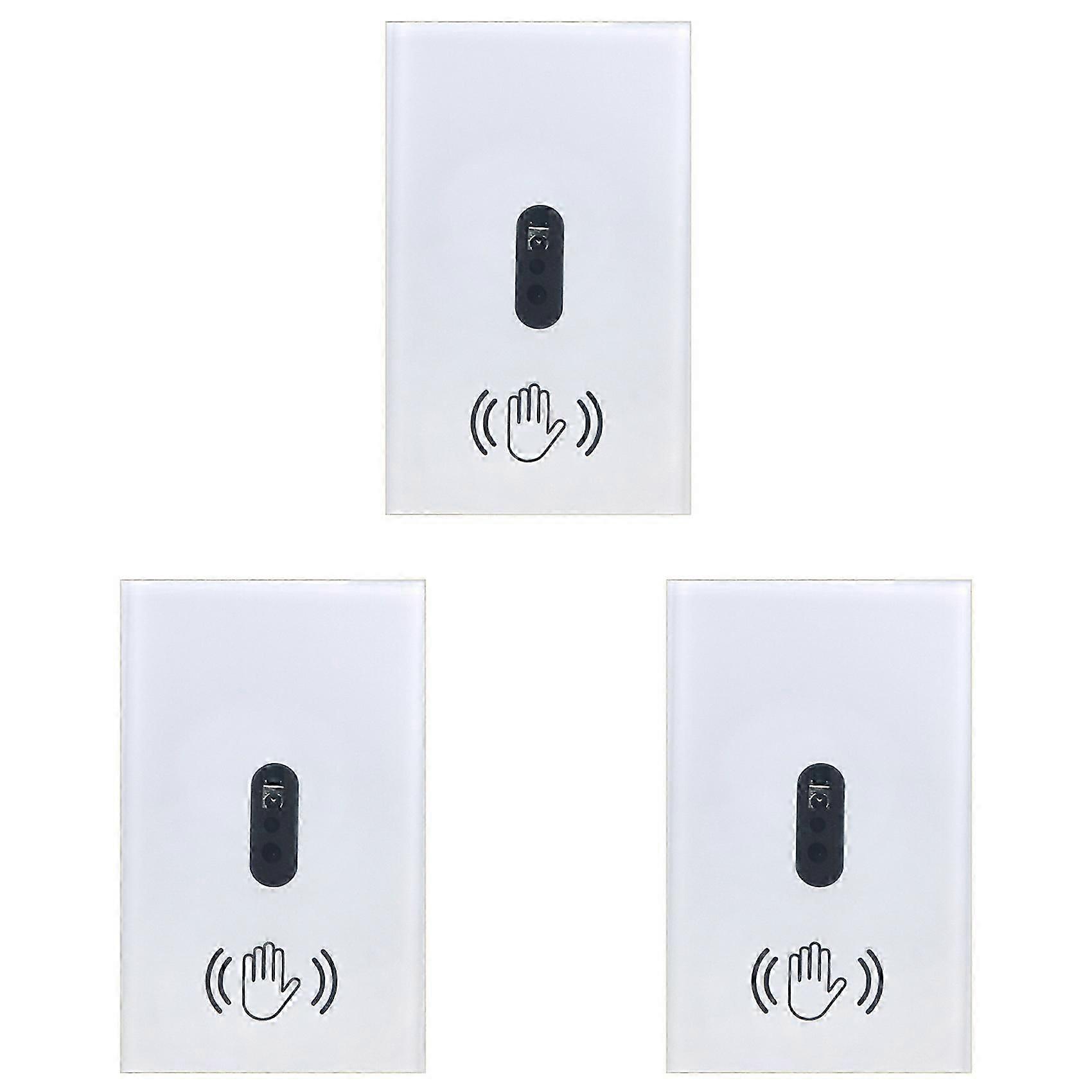 3X Smart Light Switch Wall Light Switch Wave Infrared Sensor No Need Touch Electrical Power on Off US Plug