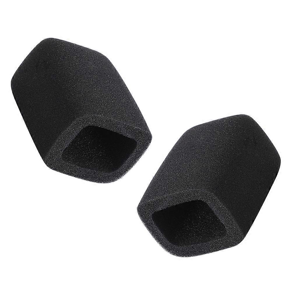 2pcs Office Practical Microphone Covers Supple Sponge Microphone Covers