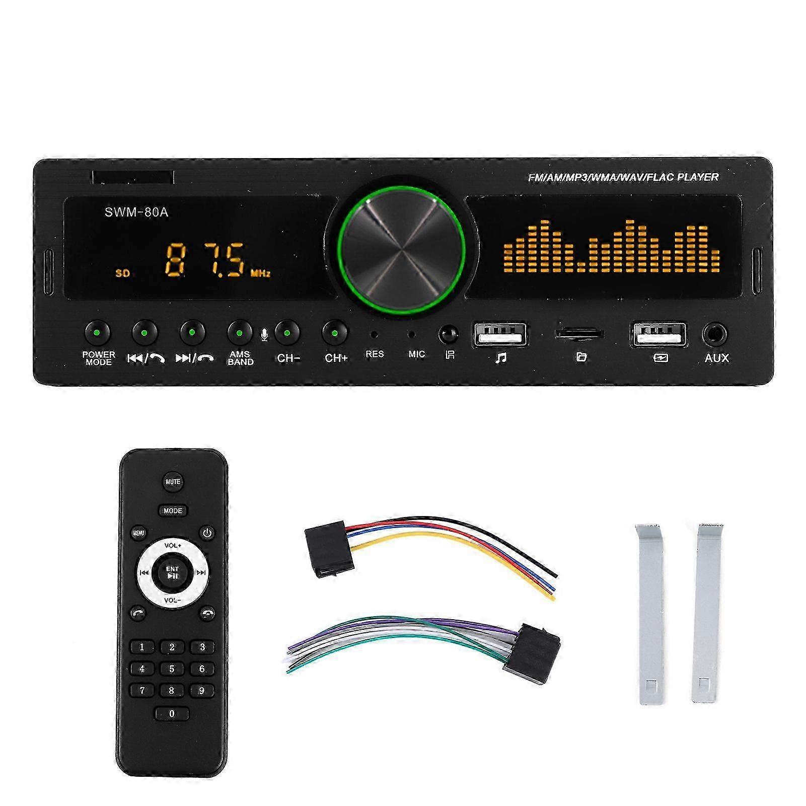1 DIN Bluetooth MP3 Audio Player with Remote Controller Support for Voice Control SWM?80APosition Function