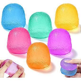 6 stk. Gumdrop sensoriske stressbolde, stresslegetøj sensorisk tekstureret hukommelsesgel, squishies fidget klembold, angst stresslindring fidget legetøj voksne f