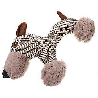 Pet Dog Plush Toy for Teeth Health Durable Squeaky Dog Chew Toy