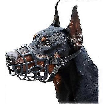 Basket Muzzle for Large Dogs Breathable Rubber Design with Adjustable Nylon Strap Secure Fit for Walking Training and Vet Visits