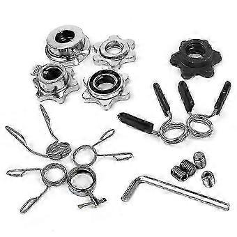 Set van 4 Dumbbell Spinlock, Anti-slip 25 Mm Standaard Spinlock Kragen, Schroefdoppen Voor Dumbbell Bars, Barbell Star Kragen