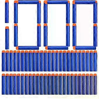 FRENSIT 1000-50pcs Blue Solid Round Head Bullets 7.2cm for Nerf Series Blasters Refill Darts Kids Toy Gun Accessories