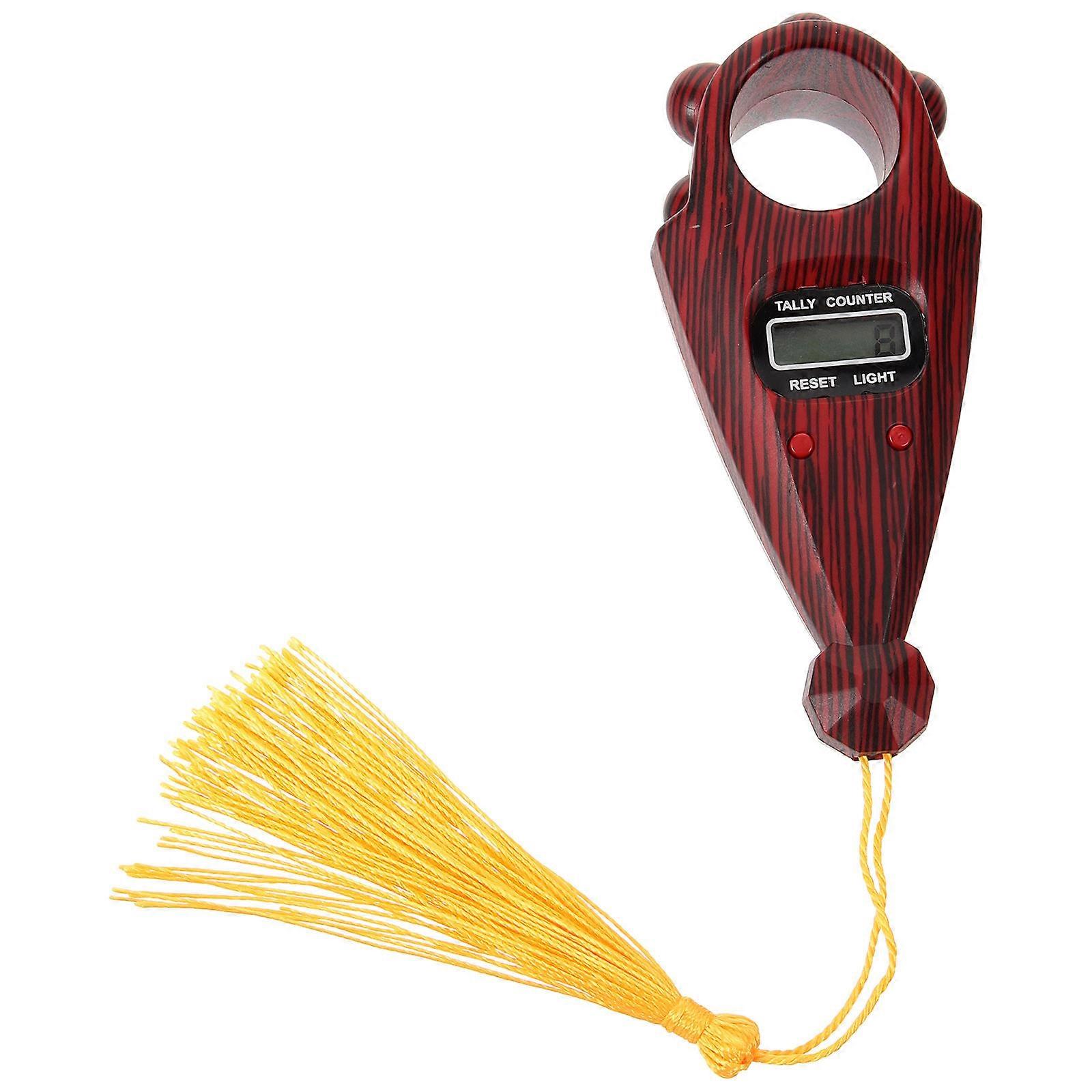 Convenient Electronic Bead Counting Device for Counting Dark Red Wood Counter