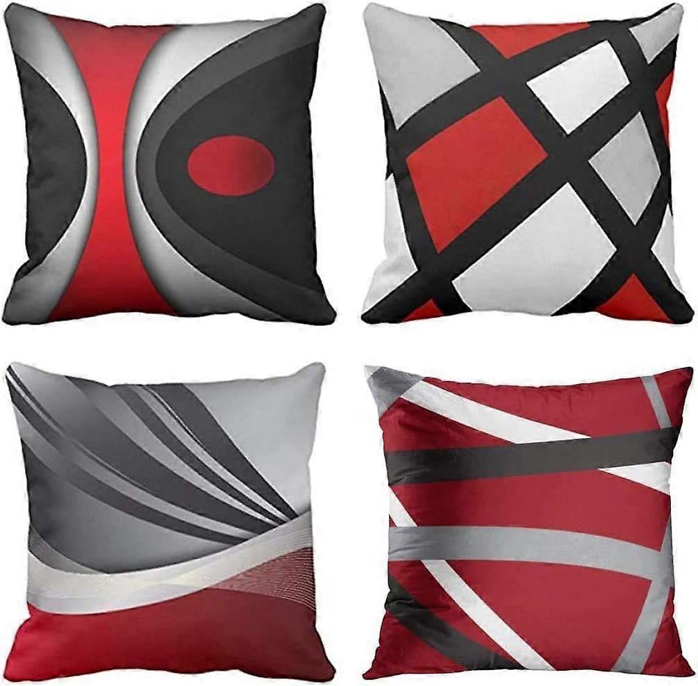Double-Sided Polyester Pillow Covers, Modern Abstract, Breathable Lightweight