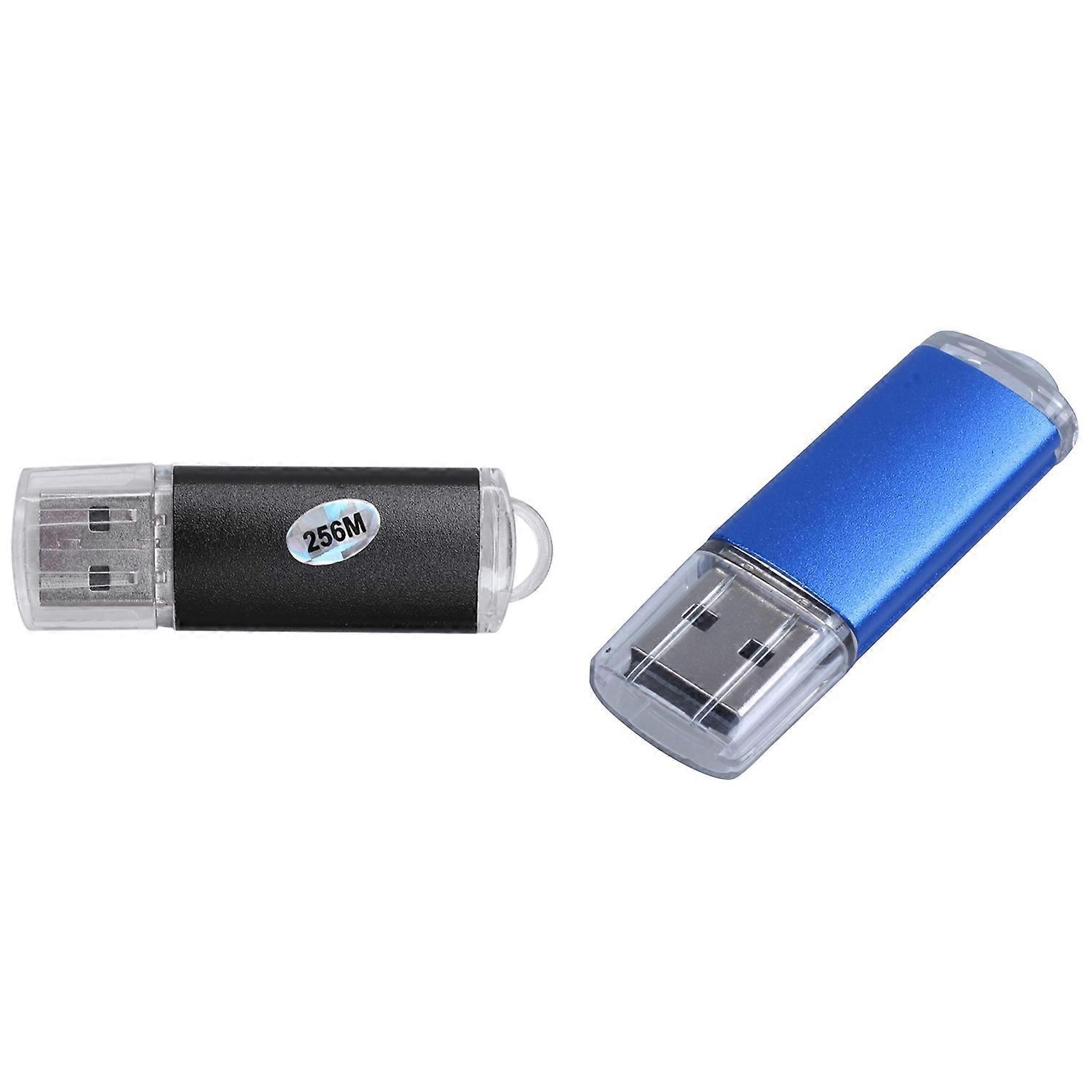 2x 256 MB USB 2.0 Flash U Disk Blue & Black