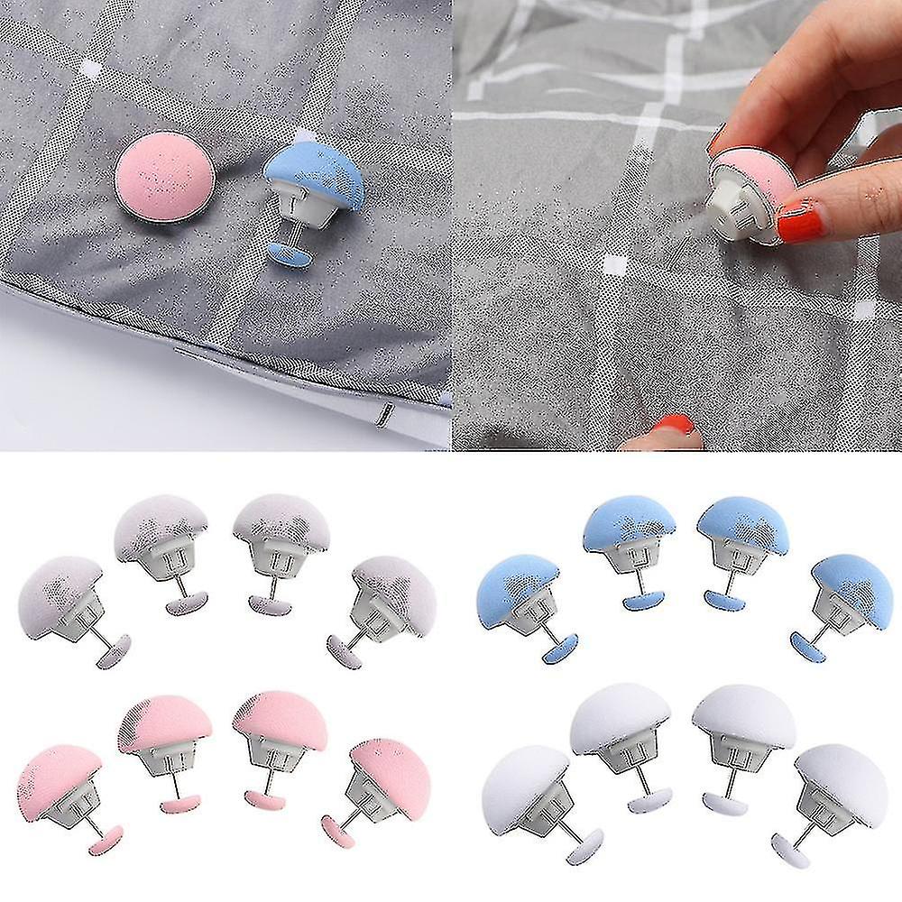 4/8/16/24 Pcs Mushroom Quilt Clips Macaron Non-slip Quilt Blanket Clip One Key To Unlock Blankets Cover Fastener Clip Bed Sheet