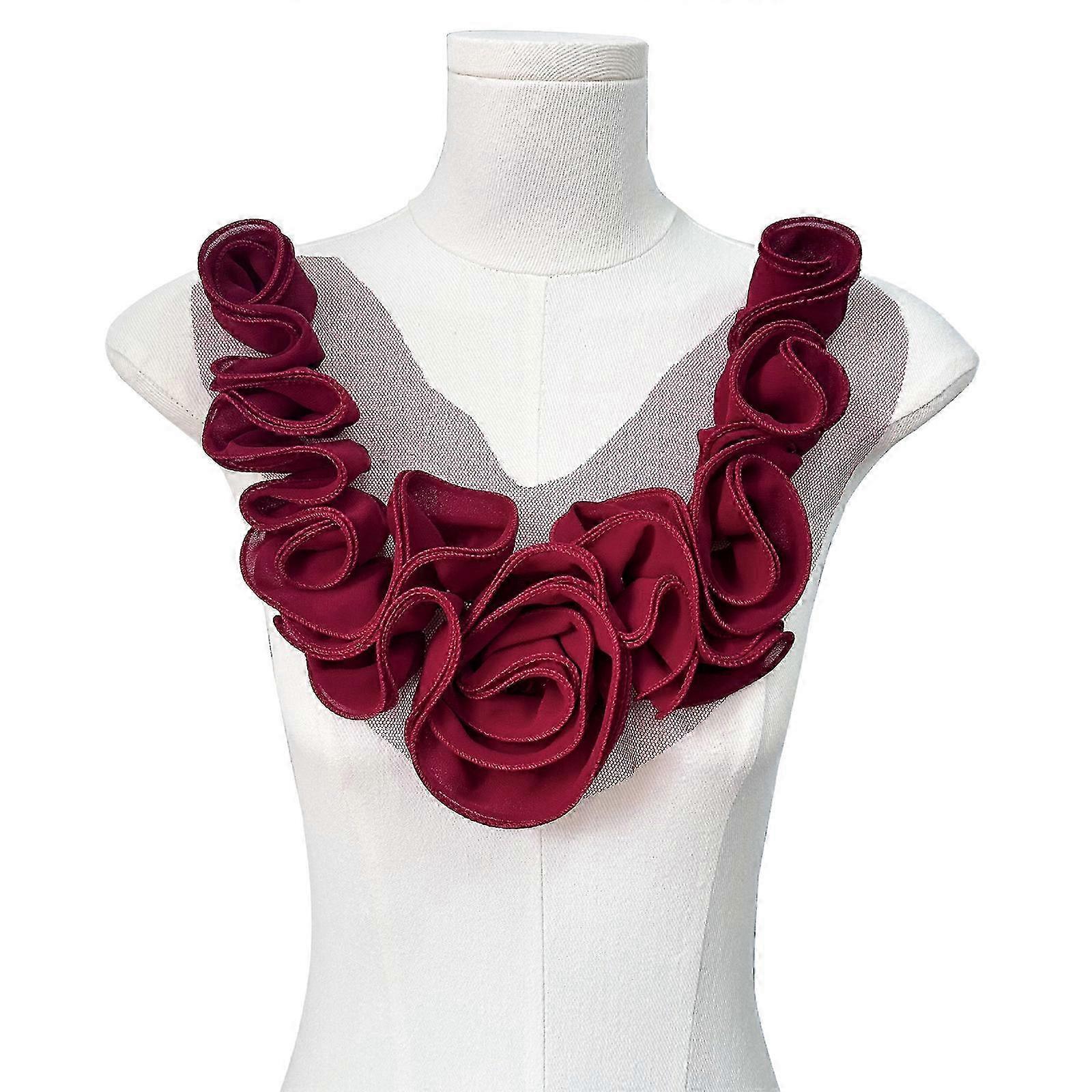 Polyester Pleated Flower Embellishment