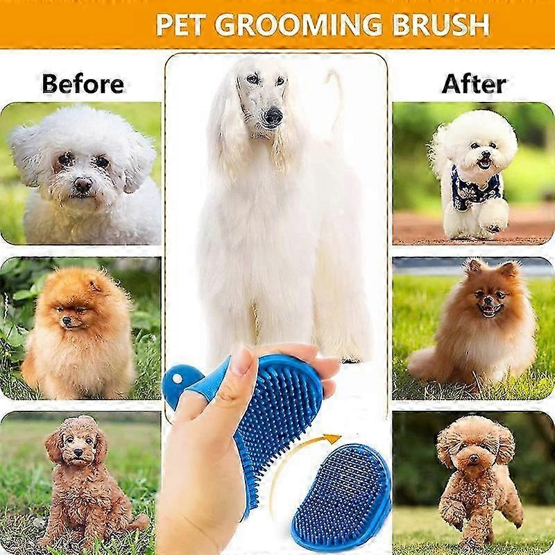 Dual-Pack Soft Rubber Pet Bath Brush