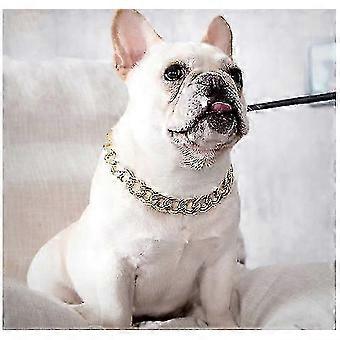 Rust-Resistant Gold Pet Collar