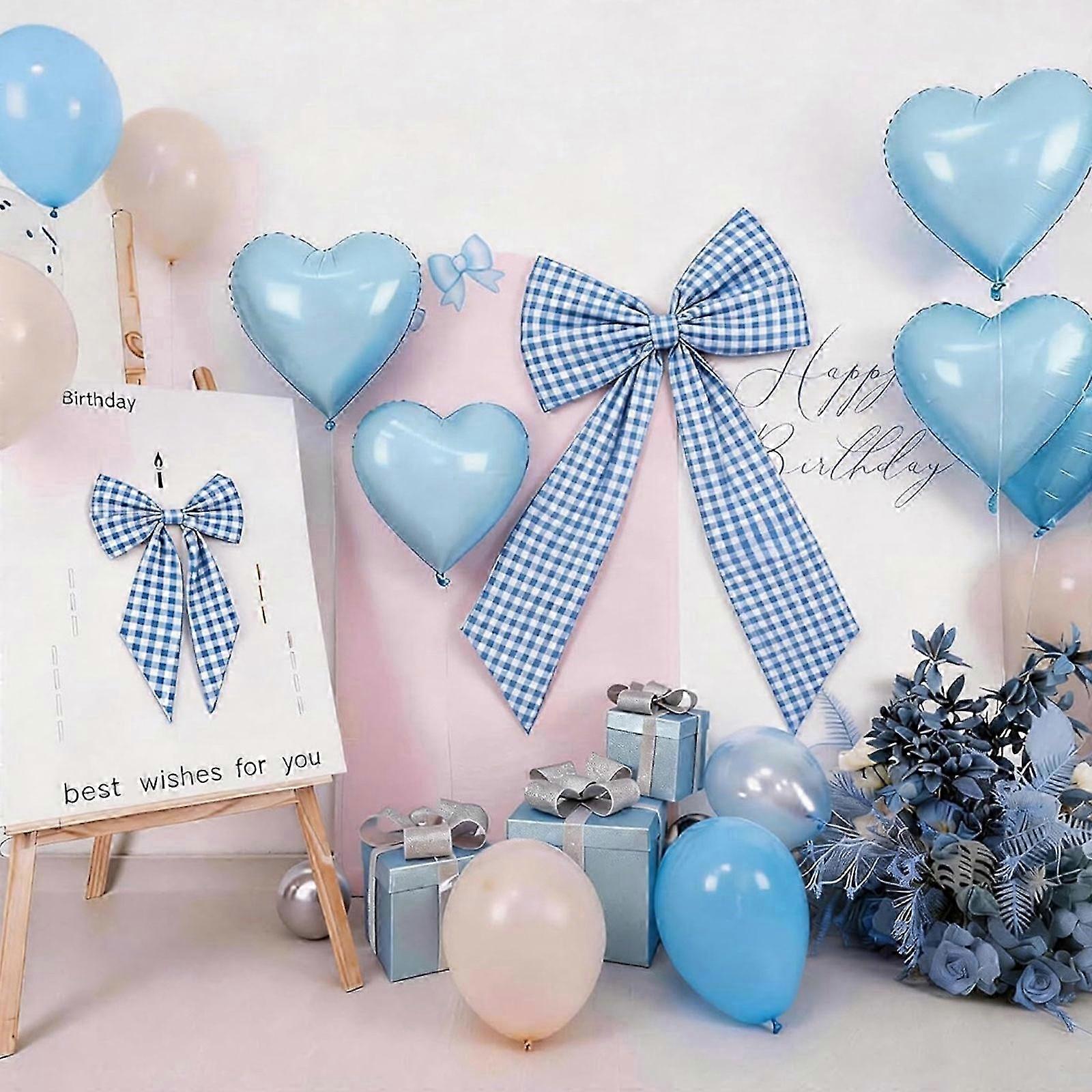 Checkered Polyester Party Bow Decoration