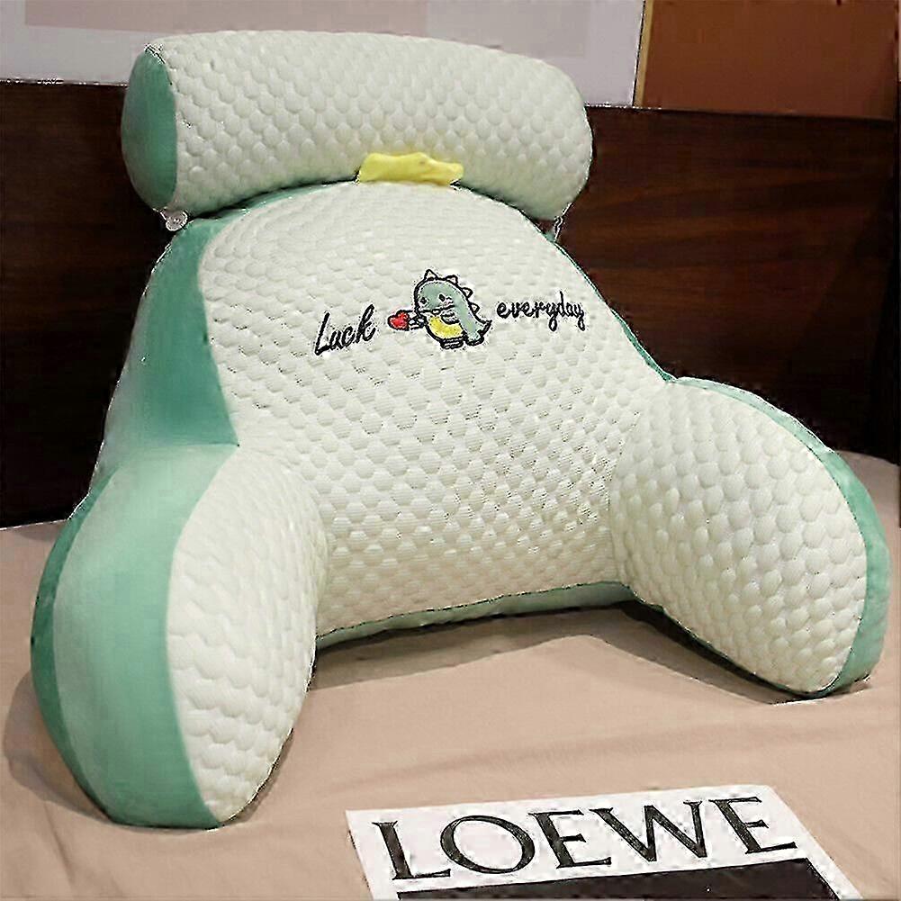 Lumbar-Aligning Bed Backrest With Arms
