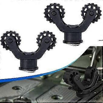 2PCS Universal Kayak Paddles Holder Plastic Canoes Oar Holder Easy Installation Kayak Rail Fishing Rod HolderBlack SZRH A-M