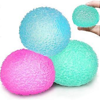 3Pcs Big Soft Sensory Stress Balls Textured Memory Gel Soft Fidget Toys Anxiety Relief Squeeze Ball for Kids Adults Party Favors Gifts_msc