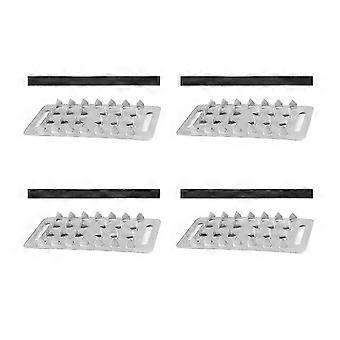 26-27@2 Pairs of Ice Cleats Grippers Anti-Skid Crampon Traction Cleats 26 Teeth Traction Grips Spikes Ice