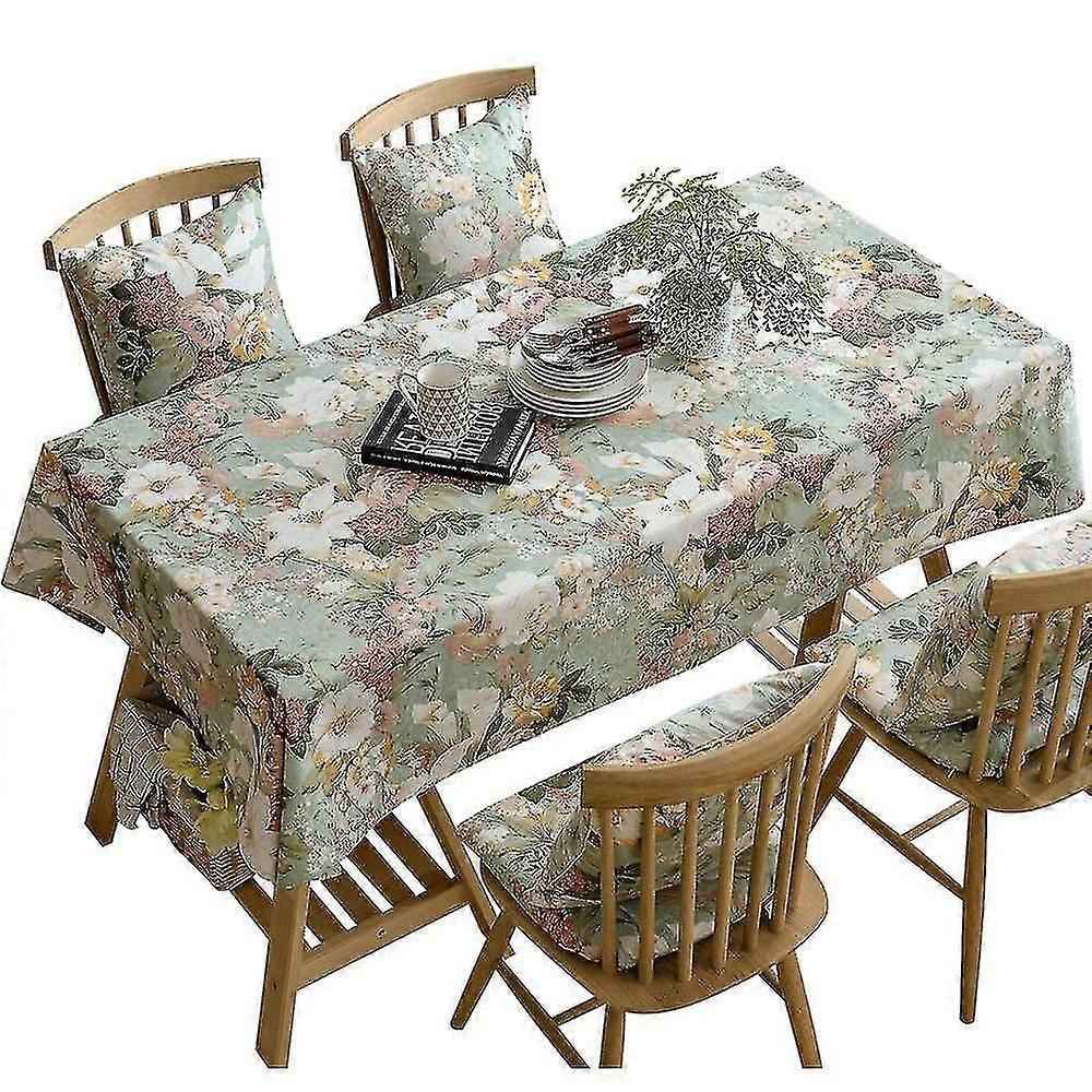 (flowers)(135* Cm)flower Pattern Plant Rectangular Table Cloth.