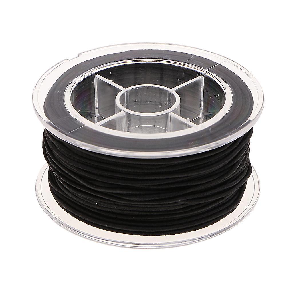 Cordon élastique extensible pour la fabrication de bijoux DIY fil fil noir 30m
