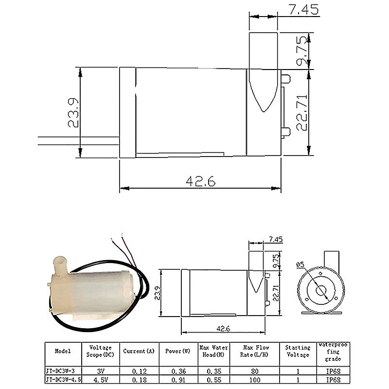 JYUDAUFU 4x Mini Wasserpumpen DC 3-5V - USB Tauchpumpen Für Aquarium & Garten