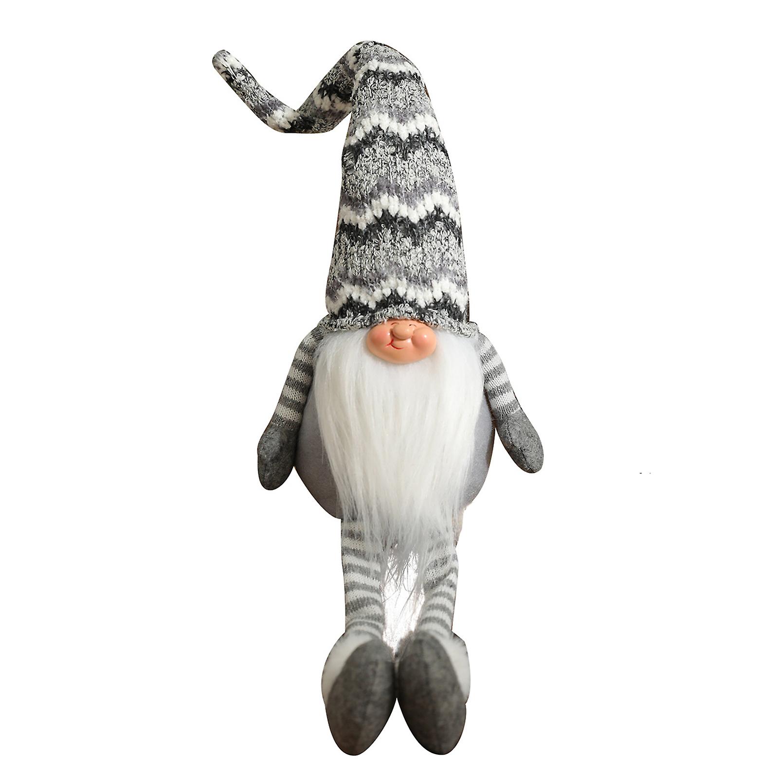 Xmas Christmas Dolls Decoration Cute Elf Dangle Legs Dwarf Elf Stuffed Figure Sitting Plushies For Home Bar Shop Window