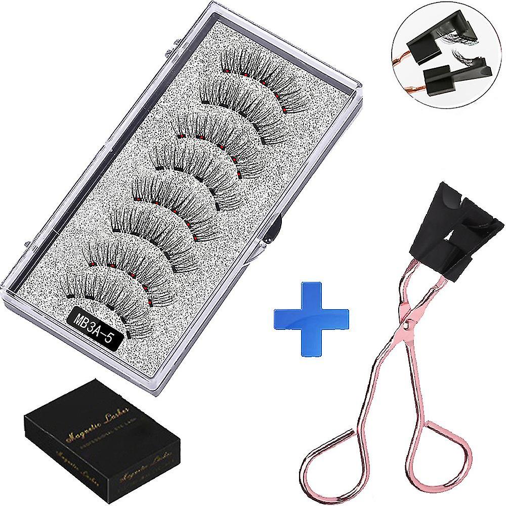 Magnetic Eyelashes 3d Artificial Eyelashes Set, Reusable Double Magnetic False Eyelashes