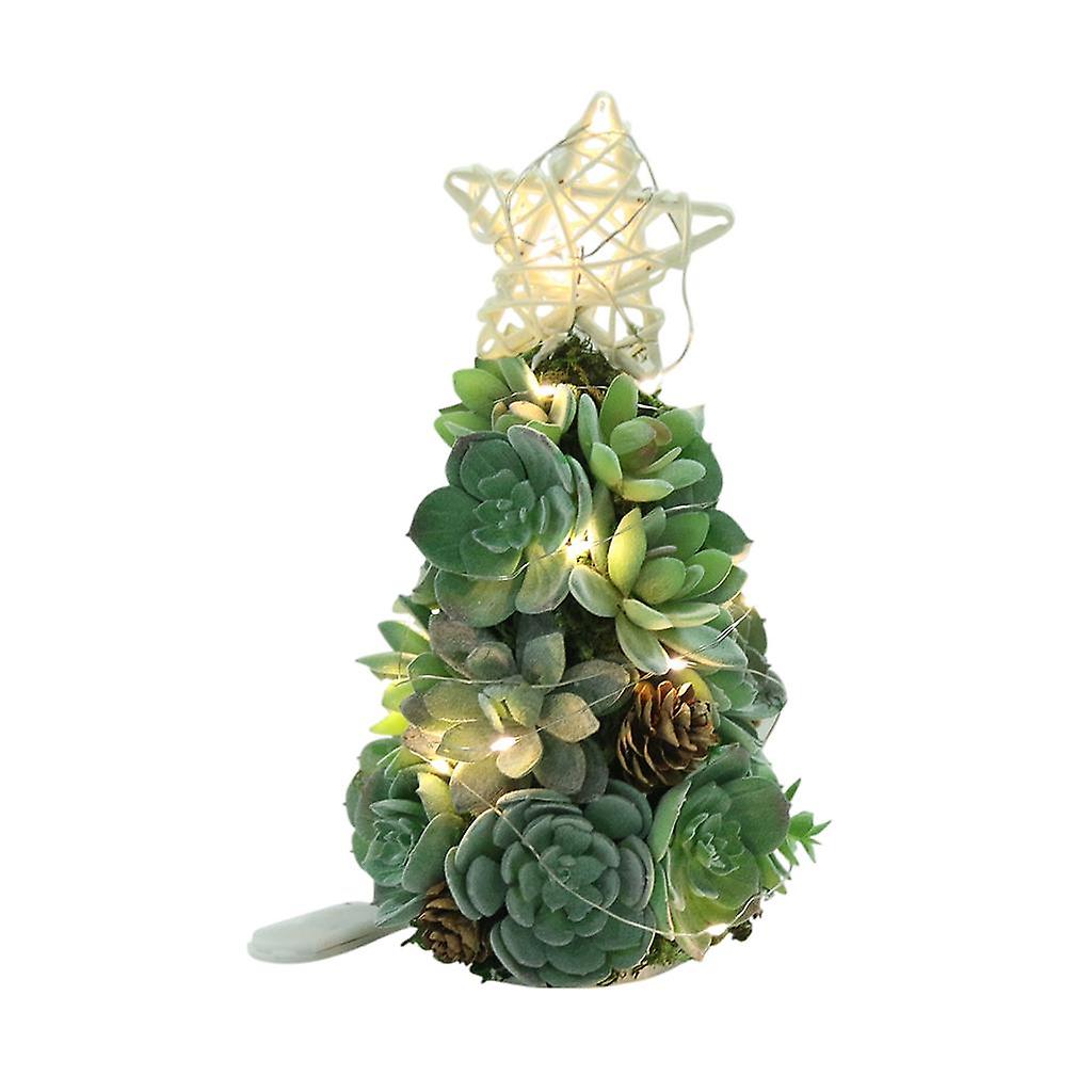 Bonsai Suculento Artificial com Estrela para Presentes de Mesa para Crianças de Mesa Interna A